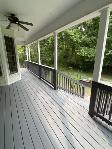 Project completion – taken from on the porch
